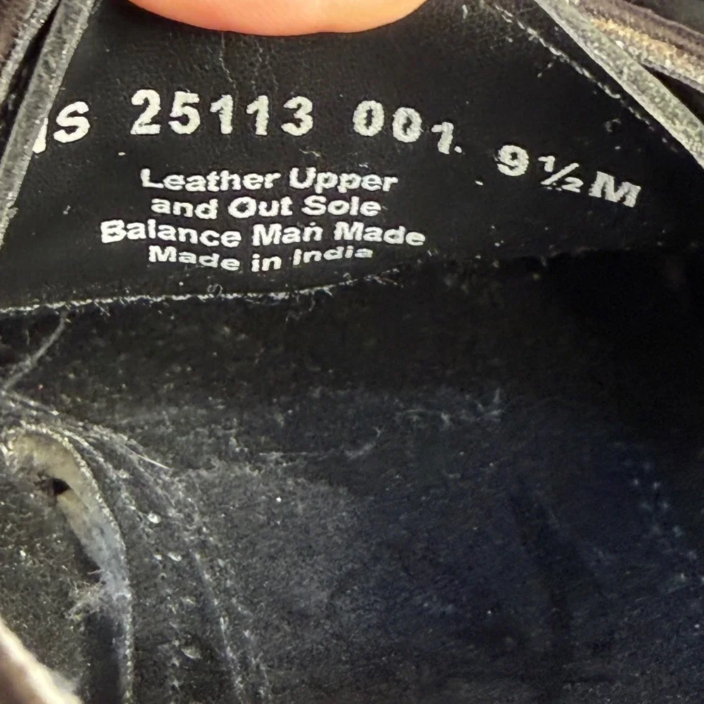 Stacy Adams Mens Black Leather Cap Toe Oxford Dress Shoes 25113-001 Size 9.5 M